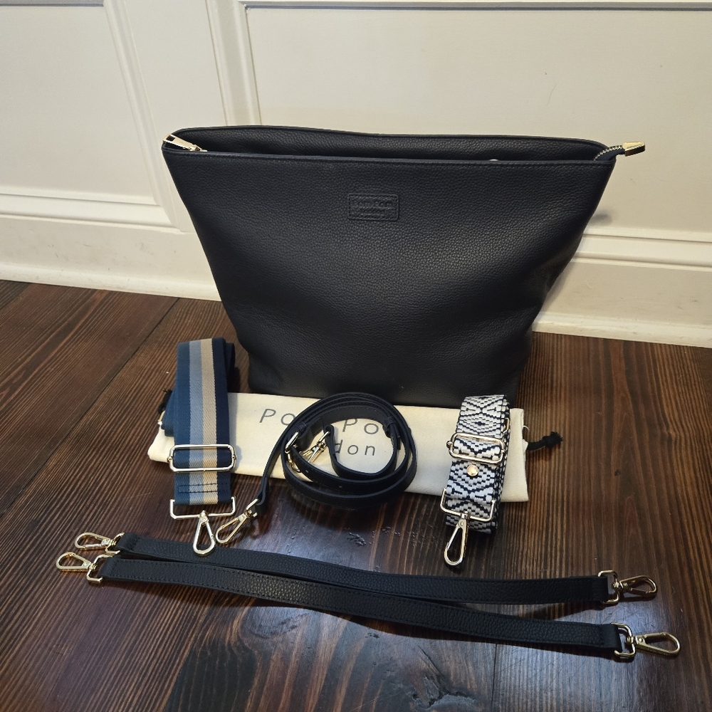 Pom Pom London Greenwich Bag In Navy BNNU